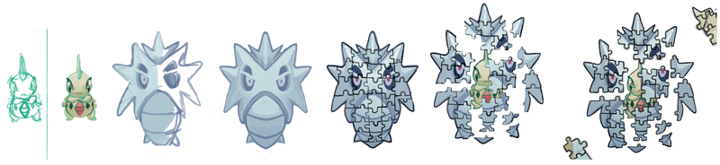 Illustration for article titled Puzzling Pupitar! Â Pokemon One a Day, Series 2!